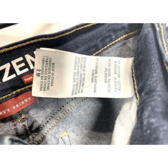Levi’s Curvy by Denizen Skinny Jeans Denim Dark Wash Low Rise Stretch Women 2 - Picture 4 of 4